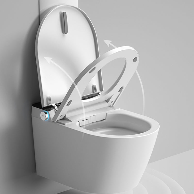 Contemporary Wall Hung Flush Toilet Heated Seat Included Urine Toilet for Bathroom