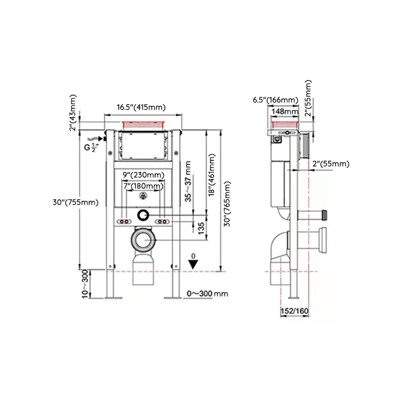 Contemporary Wall Hung Flush Toilet Heated Seat Included Urine Toilet for Bathroom