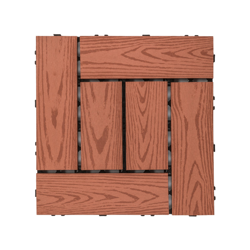 12" X 12"Square PVC Patio Tiles Snapping Installation Outdoor Flooring Tiles