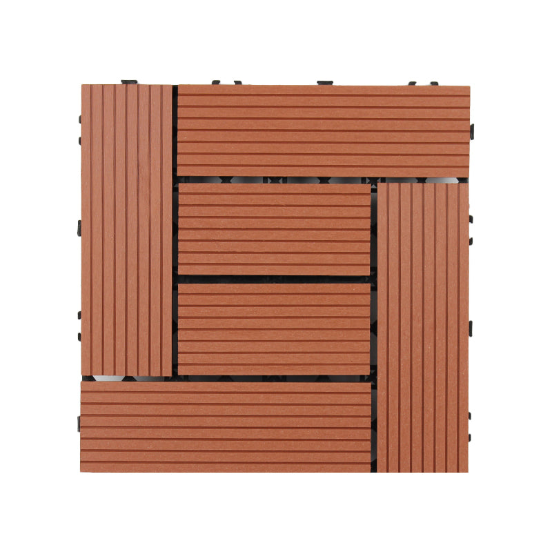 12" X 12"Square PVC Patio Tiles Snapping Installation Outdoor Flooring Tiles