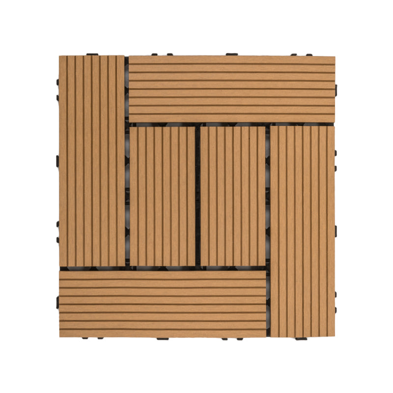 12" X 12"Square PVC Patio Tiles Snapping Installation Outdoor Flooring Tiles