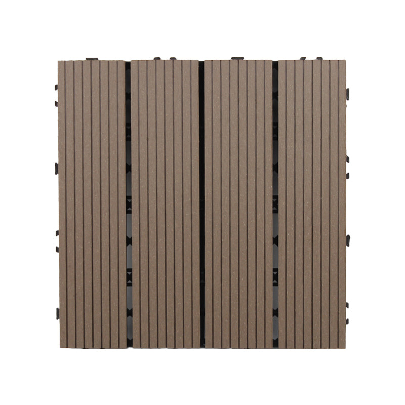 12" X 12"Square PVC Patio Tiles Snapping Installation Outdoor Flooring Tiles