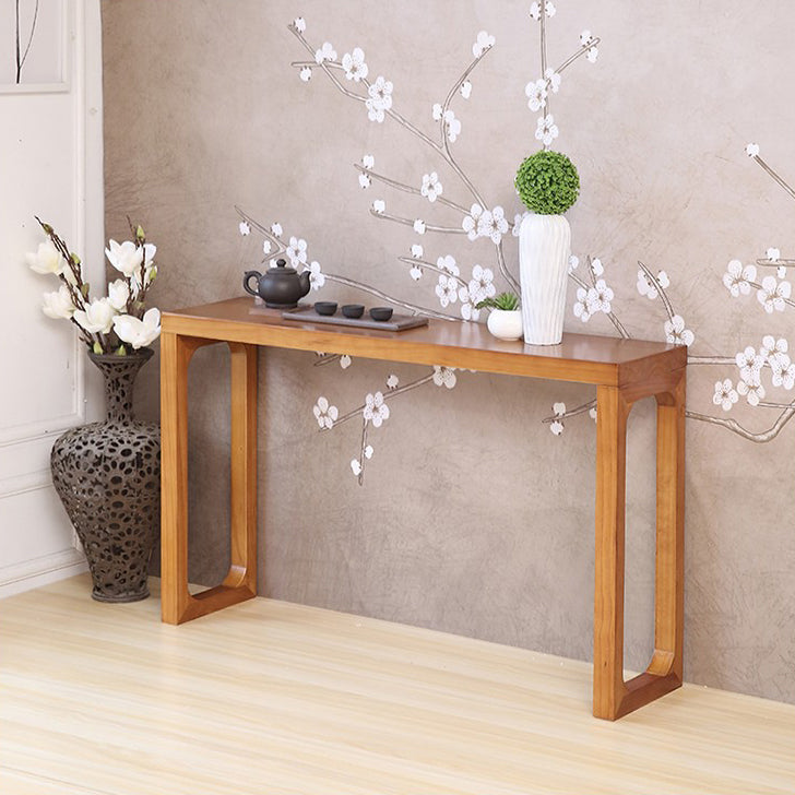 12 inch Wide Accent Table Mid-Century Modern Rectangle Console Table for Hall