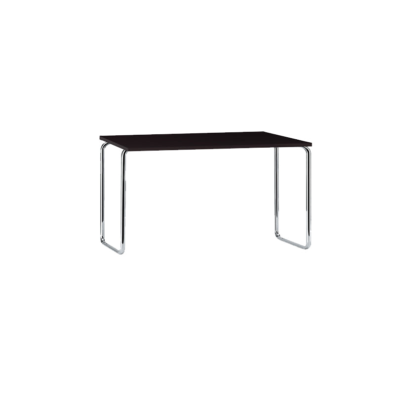 Glass Modern Style Writing Desk Rectangular Shape Task Table with 2-Legs for Home