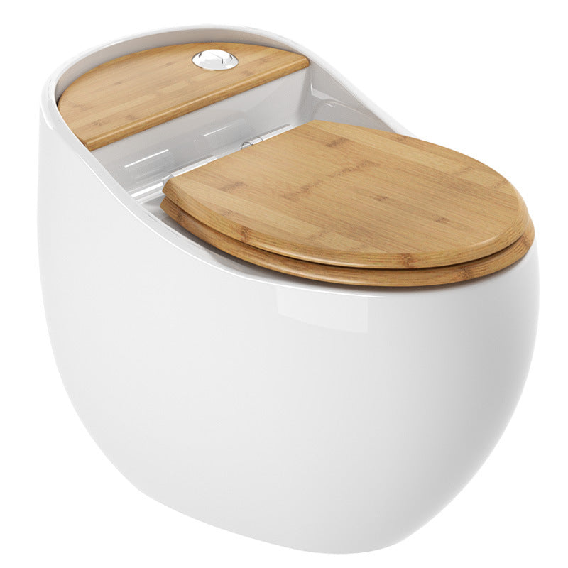 Contemporary Ceramic Flush Toilet One Piece Toilet Bowl for Bathroom