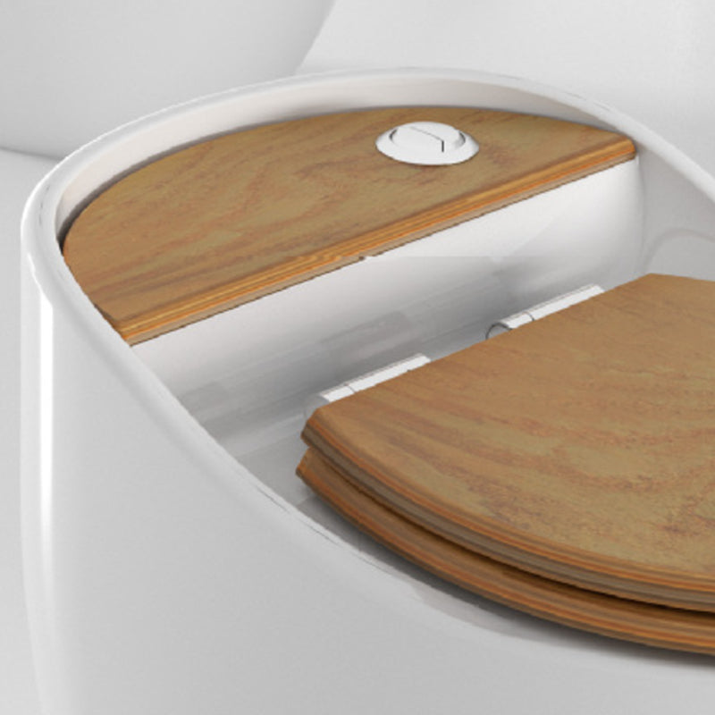 Contemporary Ceramic Flush Toilet One Piece Toilet Bowl for Bathroom