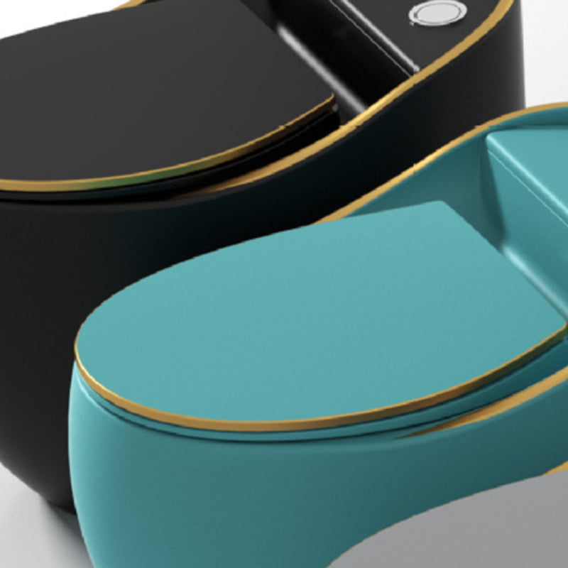 Contemporary Ceramic Flush Toilet One Piece Toilet Bowl for Bathroom