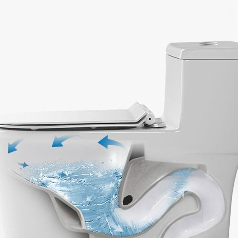 Traditional Ceramic Flush Toilet One Piece Toilet Bowl for Bathroom