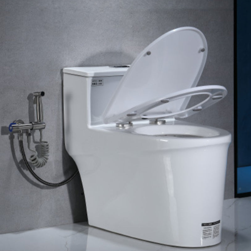 Modern Floor Mount Flush Toilet 1-Piece Urine Toilet with Seat for Washroom