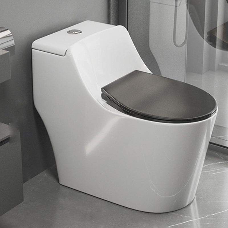Contemporary Floor Mount Flush Toilet Siphon Jet Toilet Bowl for Washroom