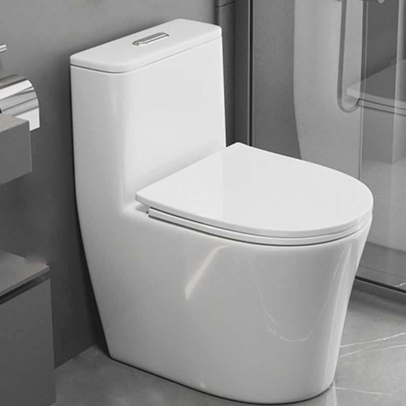 Contemporary Floor Mount Flush Toilet Siphon Jet Toilet Bowl for Washroom