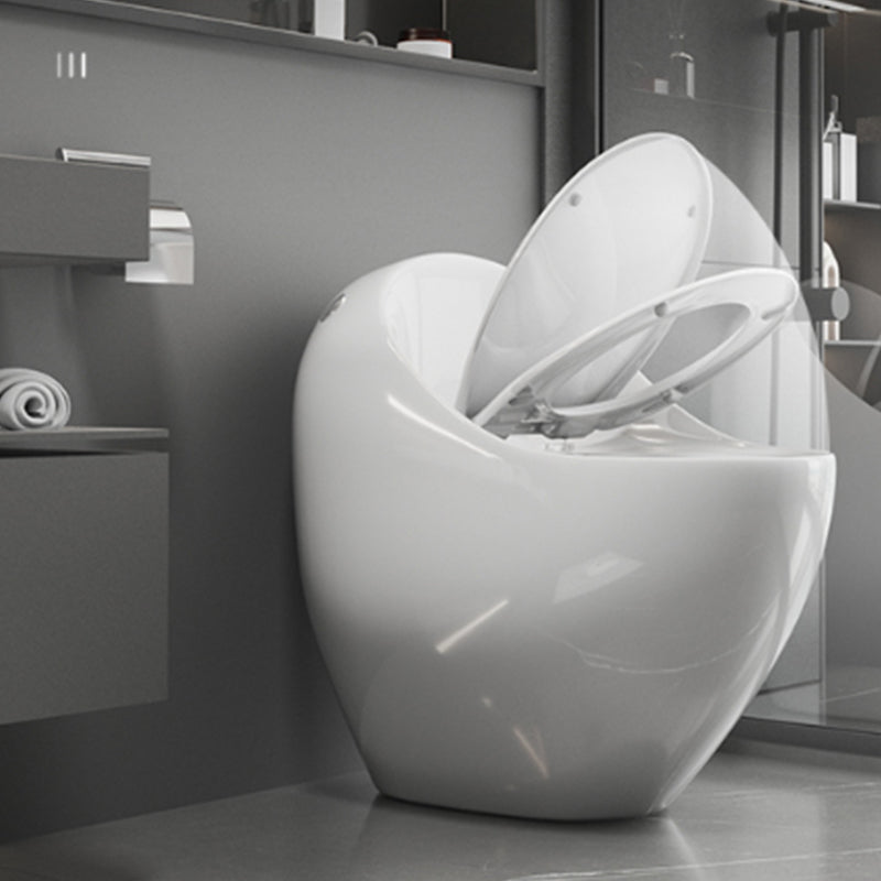 Contemporary Floor Mount Flush Toilet Siphon Jet Toilet Bowl for Washroom