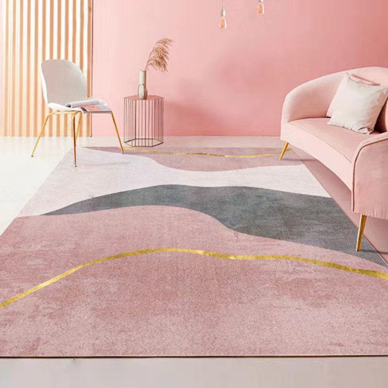 Luxury Graphic Carpet Green Polyester Carpet Stain Resistant Carpet for Drawing Room