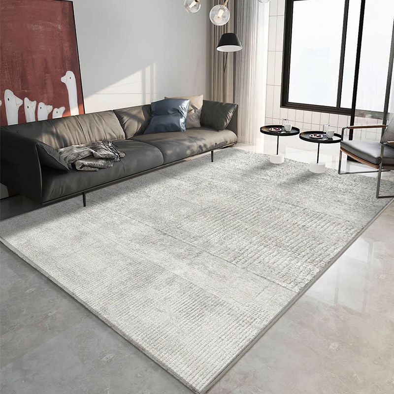 Brown Modern Carpet Striped Polyester Carpet Washable Carpet for Home Decor