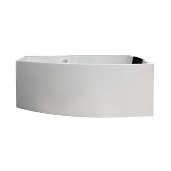White Corner Bath Freestanding Acrylic Soaking Modern Bathtub