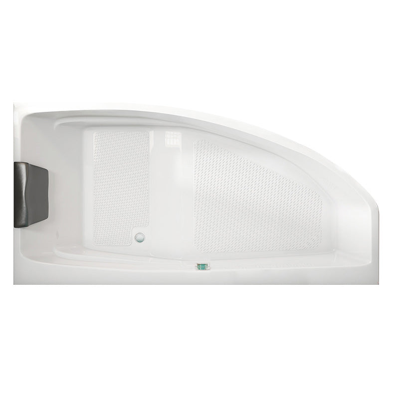 White Corner Bath Freestanding Acrylic Soaking Modern Bathtub