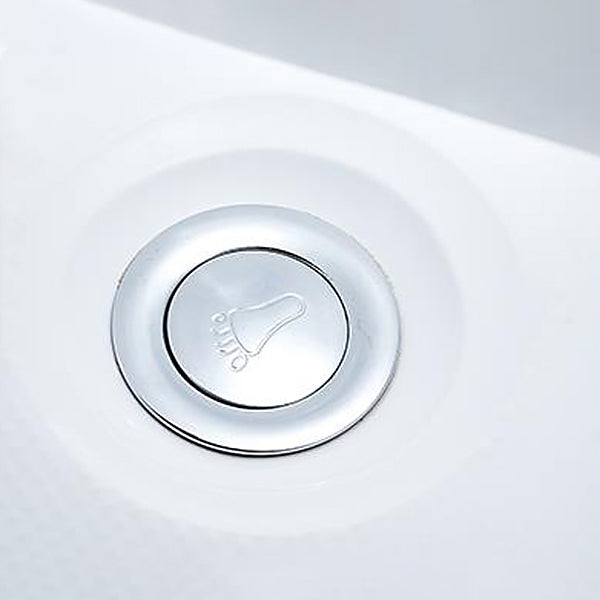 Acrylic Bath Drop in Soaking White Rectangular Modern Left-Hand Bathtub