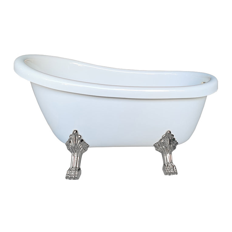 Freestanding Soaking Bath Antique Finish Modern Oval Bath Tub