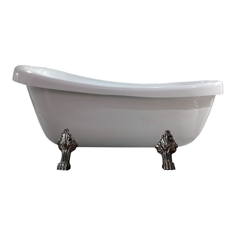 Freestanding Soaking Bath Antique Finish Modern Oval Bath Tub