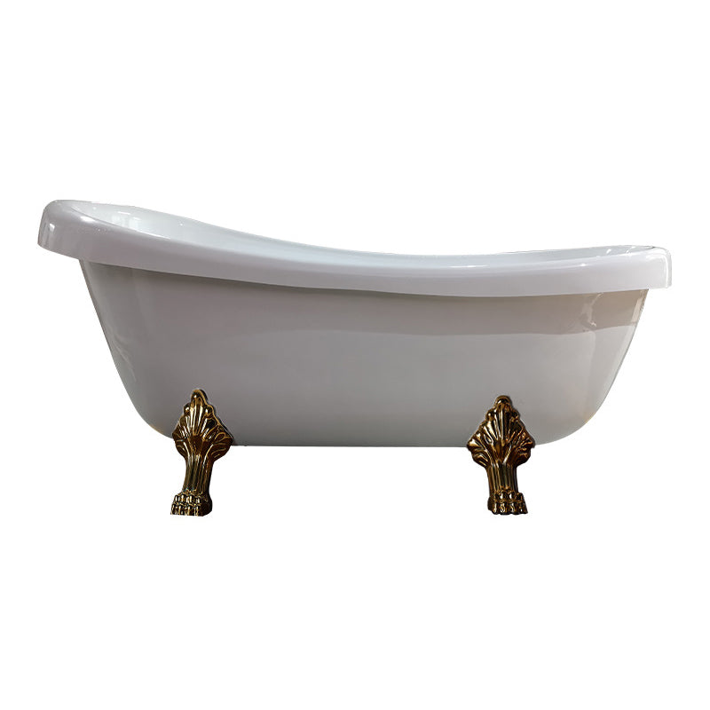 Freestanding Soaking Bath Antique Finish Modern Oval Bath Tub