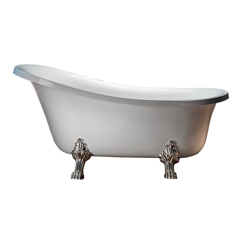 Freestanding Soaking Bath Antique Finish Modern Oval Bath Tub