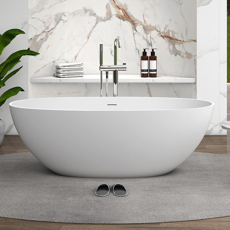 Oval Soaking Modern Bathtub Antique Finish Stand Alone Bath Tub
