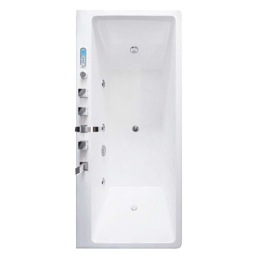 Drop in Rectangular Bath Acrylic White Jets Included Modern Bathtub