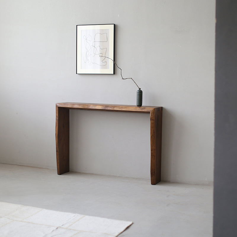 12 Inch Wide Accent Table Mid-Century Modern Rectangle Console Table
