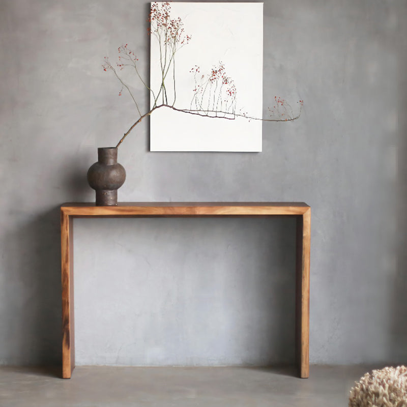 12 Inch Wide Accent Table Mid-Century Modern Rectangle Console Table