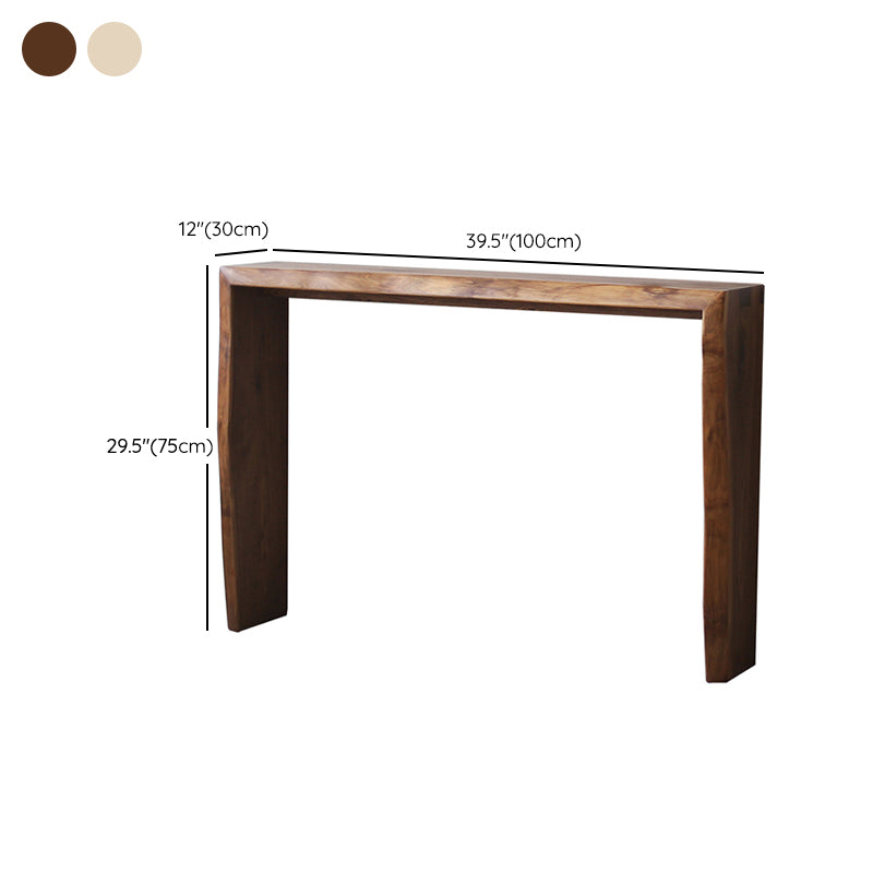 12 Inch Wide Accent Table Mid-Century Modern Rectangle Console Table