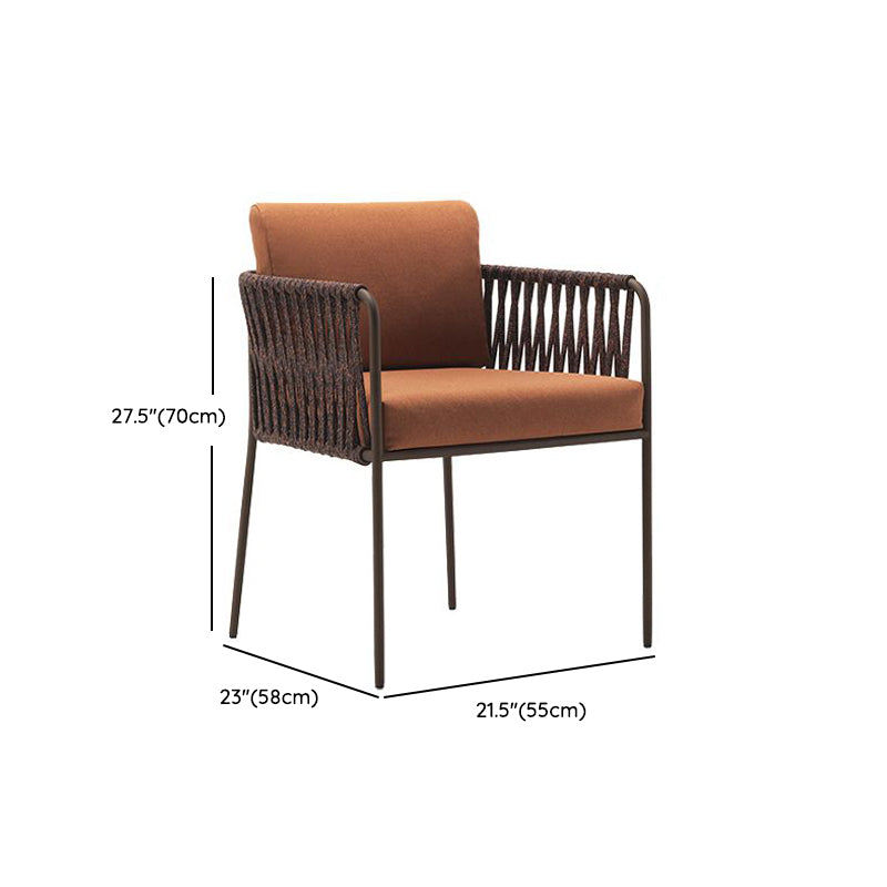 Black Stone Boho Dining Table Set 1/2/7 Pcs Rattan Dining Set