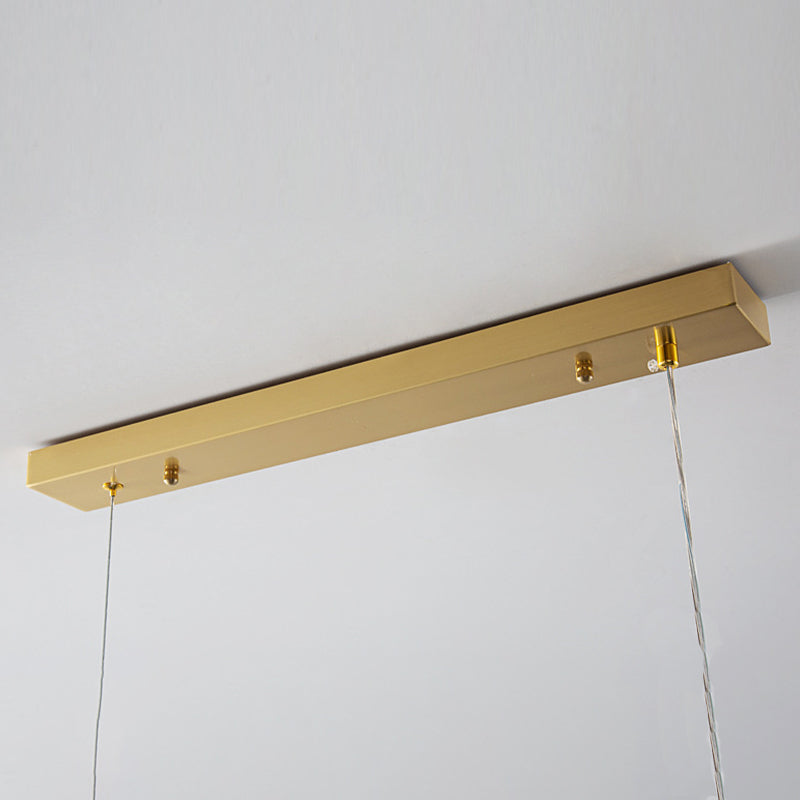 Single Modernism Golden Ceiling Light LED Crystal Kitchen Island Lighting