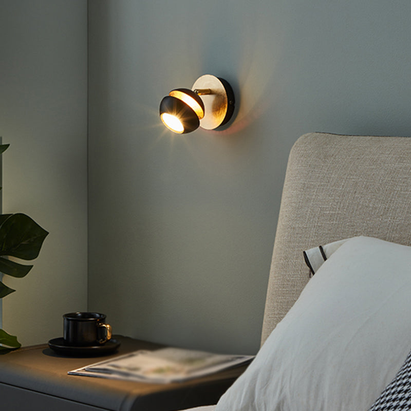 1-Light Wall Light Fixtures Modern Metal Shade Wall Mounted Lighting for Bedroom