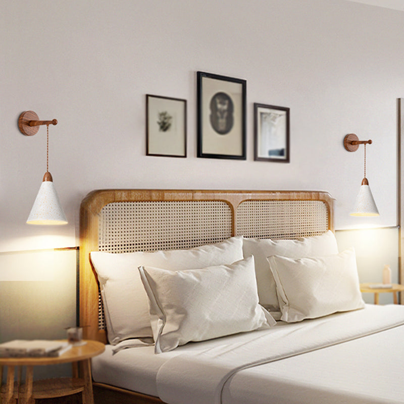 Contemporary Metal Wall Sconce Lighting Cone Shape Wall Lamp for Living Room