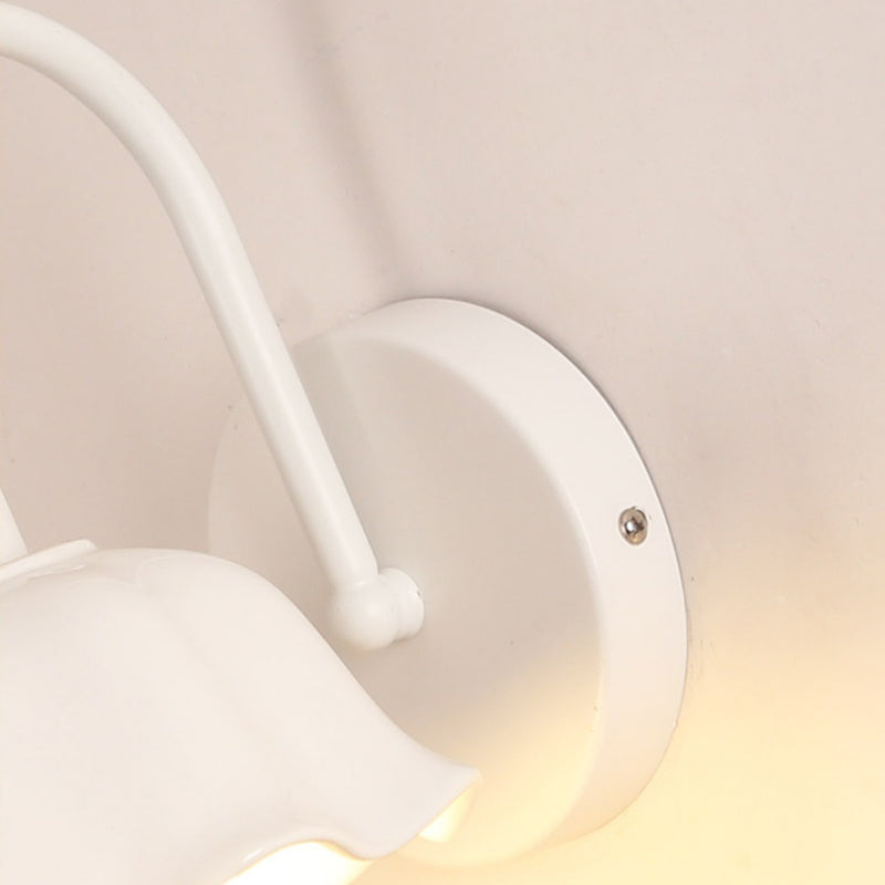 Nordic Style Iron Vanity Light White Geometry Shape Vanity Lamp for Shower Room