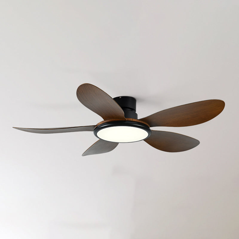 Contemporary LED Ceiling Fan Lamp 5-Blade Fan Lighting for Living Room
