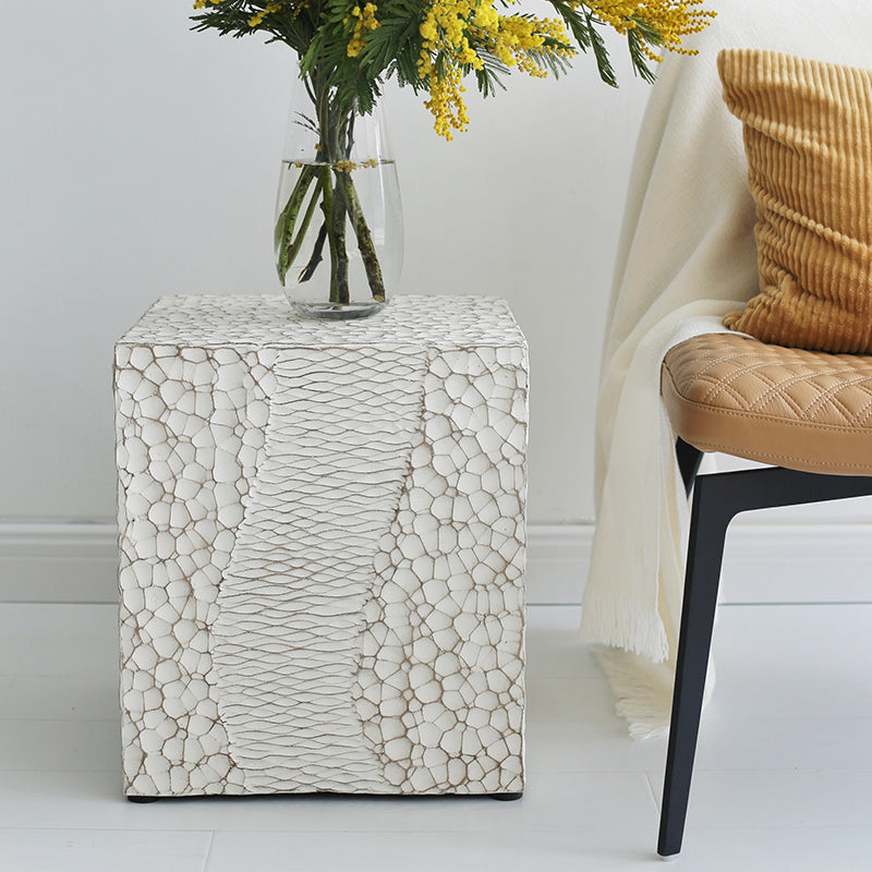 14" Wide Contemporary Corner Table Square Wood Accent Side Table