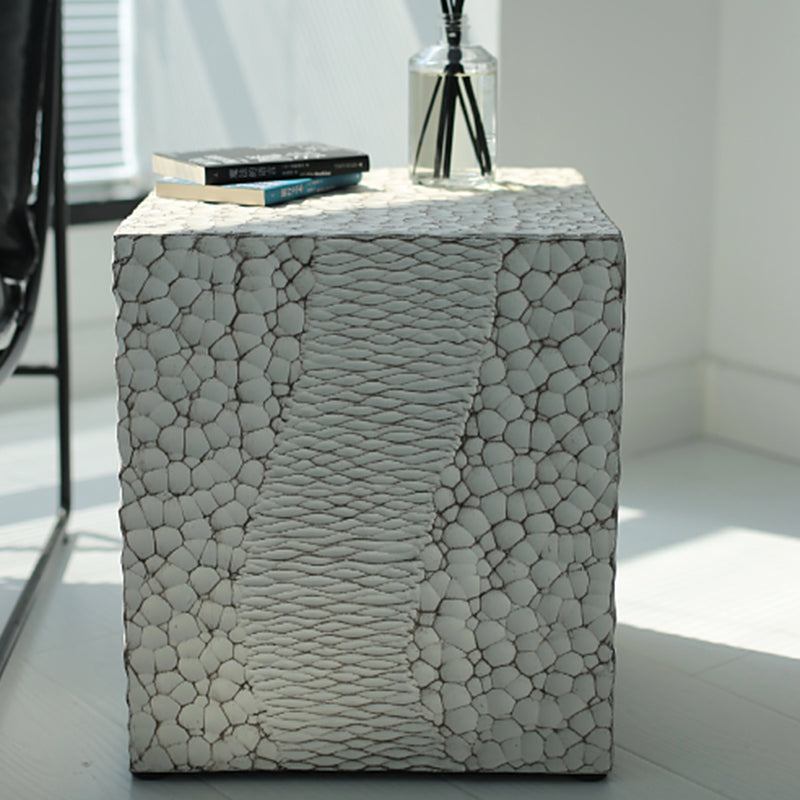 14" Wide Contemporary Corner Table Square Wood Accent Side Table