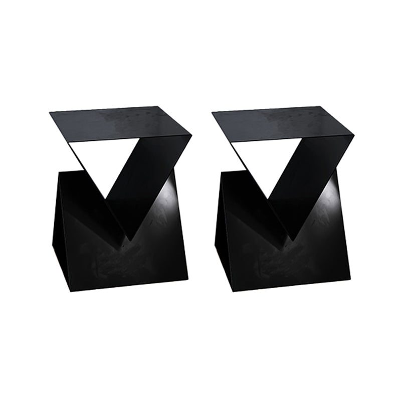 15" Wide Contemporary Corner Table Square Side Table with Storage