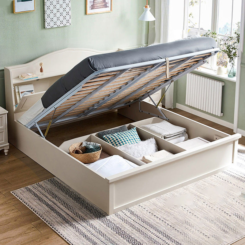 Modern Standard Bed Solid Color Bed Frame with Headboard and Footboard