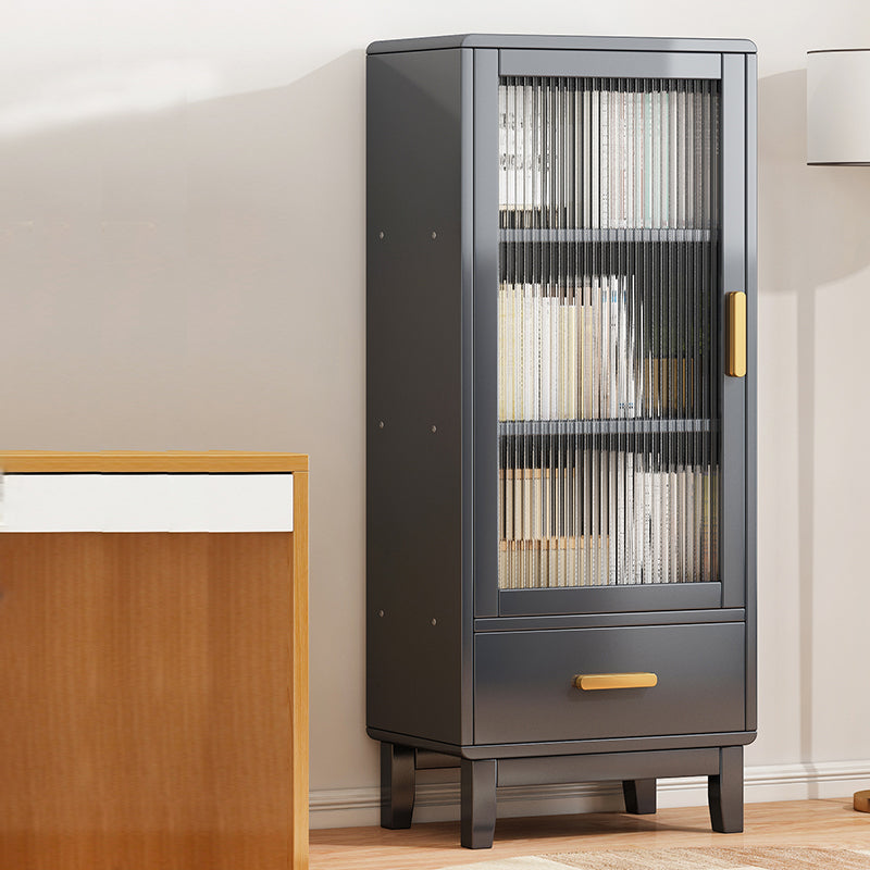 Modern Brown Accent Cabinet with Acrylic Doors Rectangle Cabinet