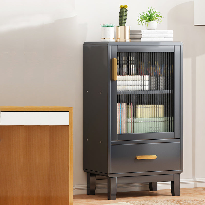 Modern Brown Accent Cabinet with Acrylic Doors Rectangle Cabinet