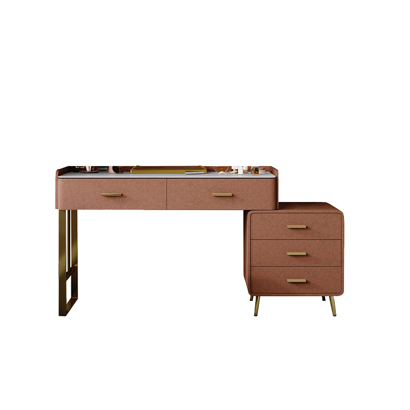 Solid Wood Makeup Vanity Desk Lighted Mirror Dressing Table Stool Set