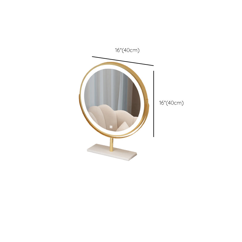 Solid Wood Makeup Vanity Desk Lighted Mirror Makeup Vanity Set with Drawer