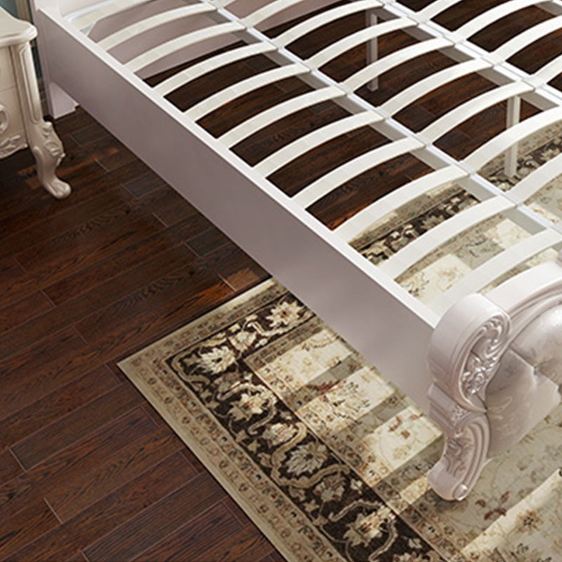 Faux Leather Panel Bed Victorian Standard Bed with Headboard and Footboard