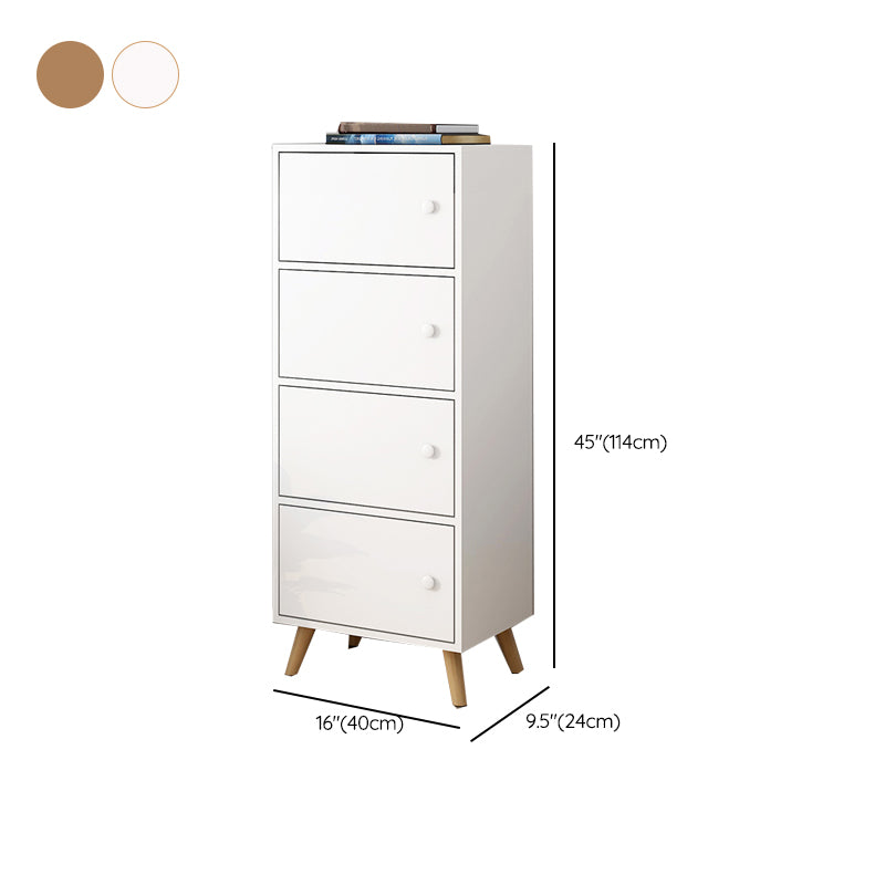 Minimalistic Rectangle Storage Cabinet with Wooden Knobs Doors