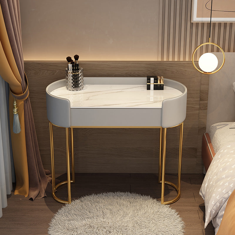 Standing Makeup Vanity Desk Lighted Mirror Makeup Vanity Set with Drawer