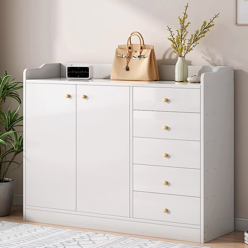 Minimalist Wooden Accent Cabinet Bar Pulls Handle Design Storage Cabinet