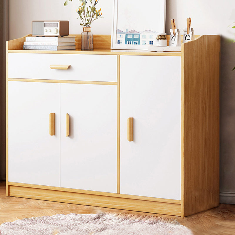 Minimalist Wooden Accent Cabinet Bar Pulls Handle Design Storage Cabinet