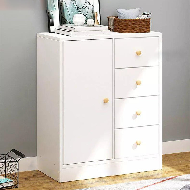 Minimalist Wooden Accent Cabinet Bar Pulls Handle Design Storage Cabinet